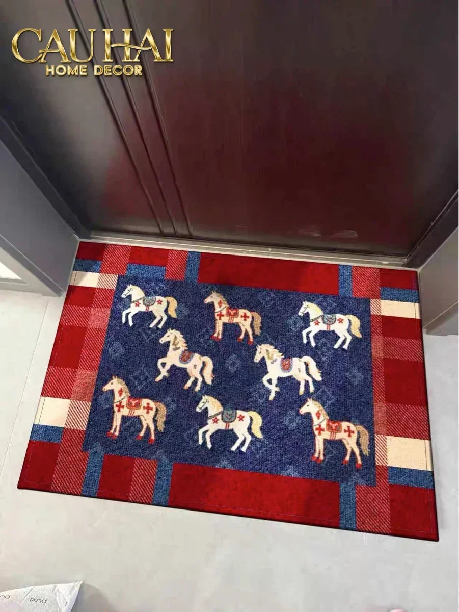 tham-cua-soi-det-60x90-ngua-hoang-gia-petite-equestre-royale-bleu-fleur-de-monogram-cau-hai-home-decor-7 - CẬU HAI HOME DECOR