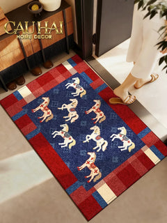 tham-cua-soi-det-60x90-ngua-hoang-gia-petite-equestre-royale-bleu-fleur-de-monogram-cau-hai-home-decor-8 - CẬU HAI HOME DECOR