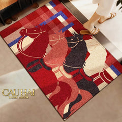 Thảm Cửa Sợi Dệt 60x90 Ngựa Kỵ Binh Hoàng Gia - Les Trois Chevaux D’Empire-THẢM CỬA-CẬU HAI HOME DECOR