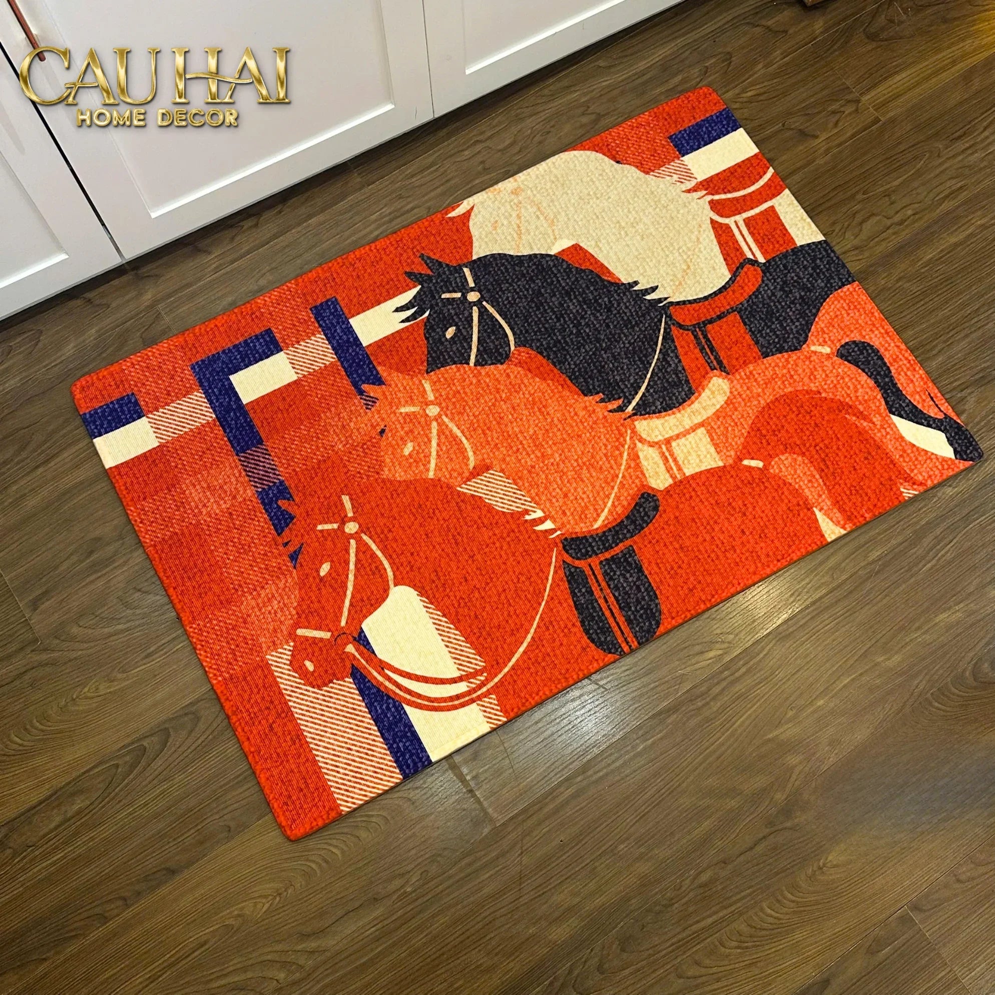 Thảm Cửa Sợi Dệt 60x90 Ngựa Kỵ Binh Hoàng Gia - Les Trois Chevaux D’Empire-THẢM CỬA-CẬU HAI HOME DECOR