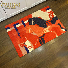 Thảm Cửa Sợi Dệt 60x90 Ngựa Kỵ Binh Hoàng Gia - Les Trois Chevaux D’Empire-THẢM CỬA-CẬU HAI HOME DECOR