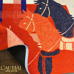 Thảm Cửa Sợi Dệt 60x90 Ngựa Kỵ Binh Hoàng Gia - Les Trois Chevaux D’Empire-THẢM CỬA-CẬU HAI HOME DECOR