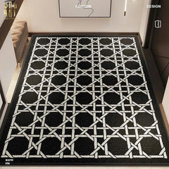 Thảm Cửa Sợi Poly Đan Vòng 100X120 Cannage D.O - Noir-THẢM CỬA-CẬU HAI HOME DECOR