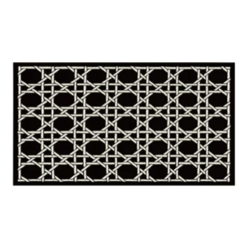 Thảm Cửa Sợi Poly Đan Vòng 100X120 Cannage D.O - Noir