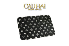 Thảm Cửa Thảm Bathroom Chenille 60X90 - Signature Fleur Monogram-THẢM CỬA-CẬU HAI HOME DECOR