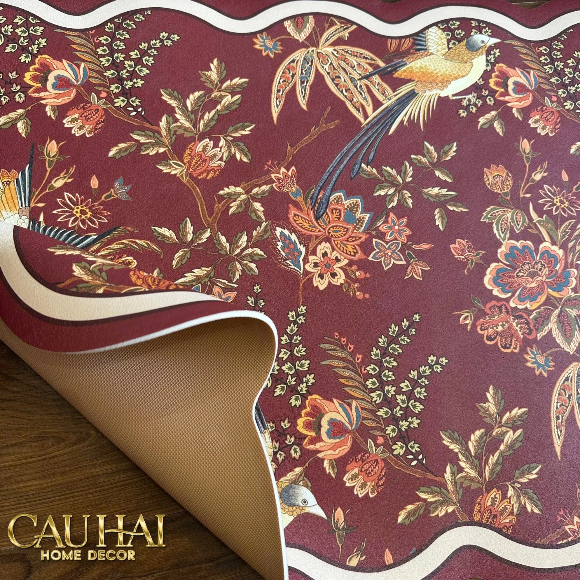 Thảm Cửa Thảm Bathroom Da Micro-Nappa Gen8 60X90 - Phoenix Dynasty Ruby Jardin - Da Thấm Hút-CẬU HAI HOME DECOR