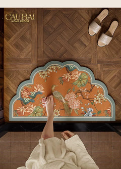 Thảm Cửa /Thảm Bathroom Micro-Nappa Gen8 45x80 Bird of Dynasty Ruyi Legacy-CẬU HAI HOME DECOR