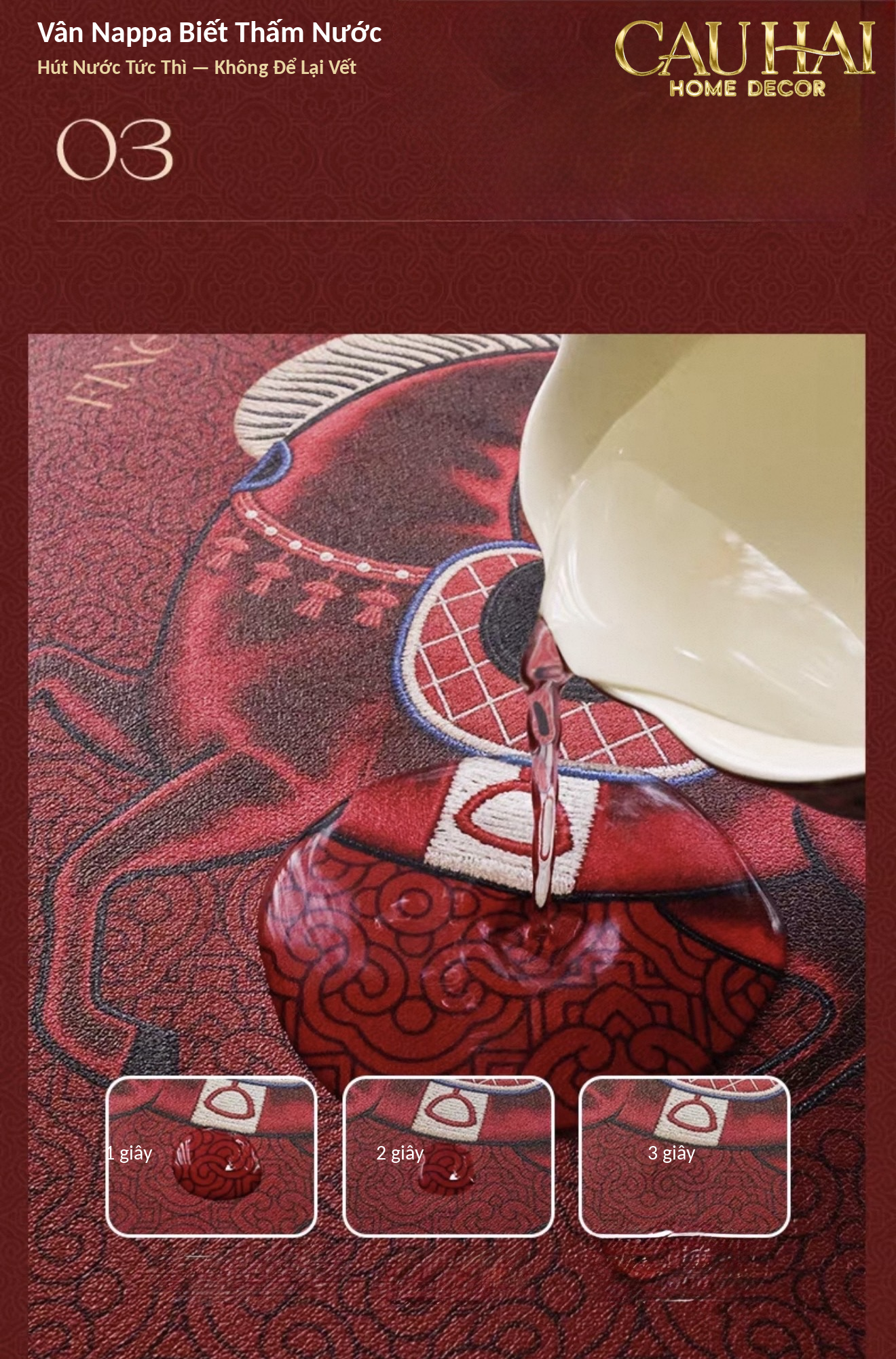 Thảm Cửa / Thảm Bathroom Micro Nappa Gen8 55*90/60*120 - Impérial Équestre Embroidered Cheval - Ruby Rouge-Thảm cửa / bathroom-CẬU HAI HOME DECOR
