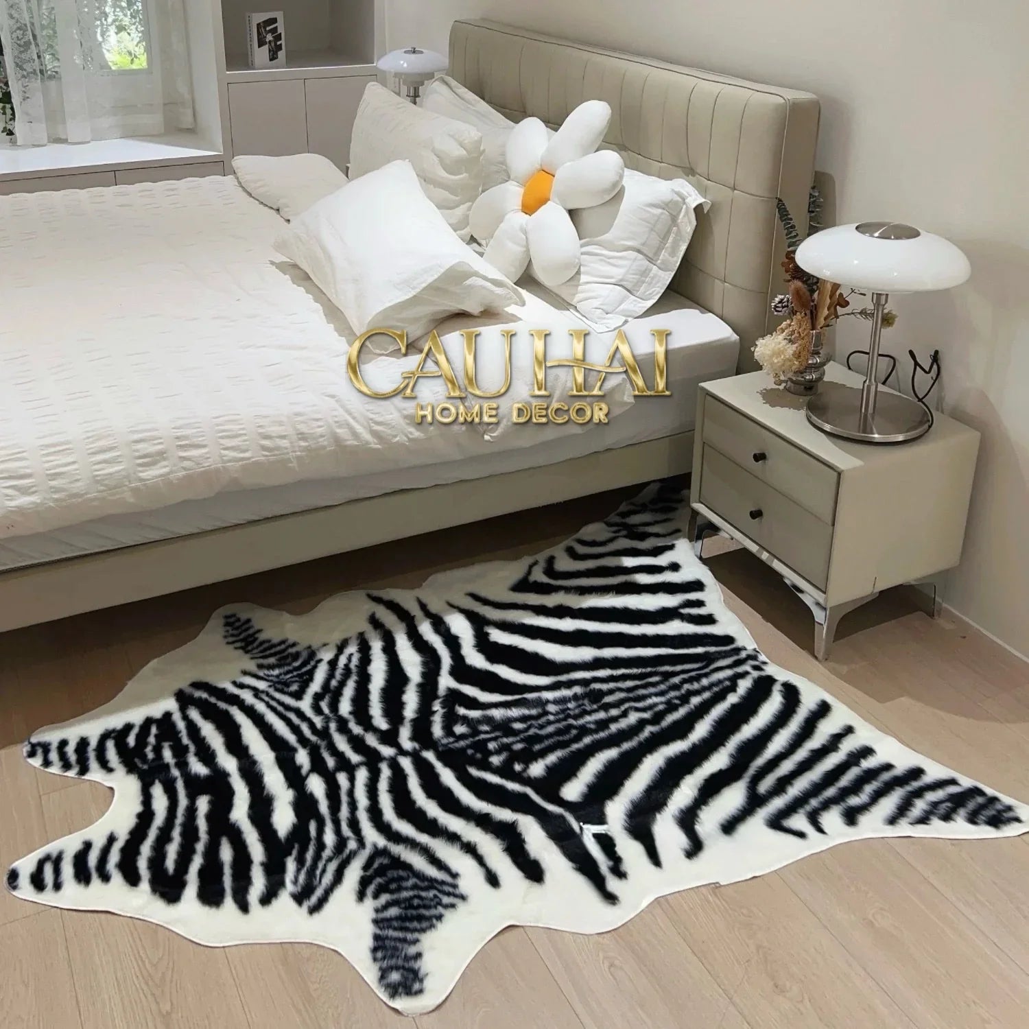 Thảm Lông Tuyết 80X110 Wild Spirit Zebra-THẢM TRÒN - THẢM BED-CẬU HAI HOME DECOR