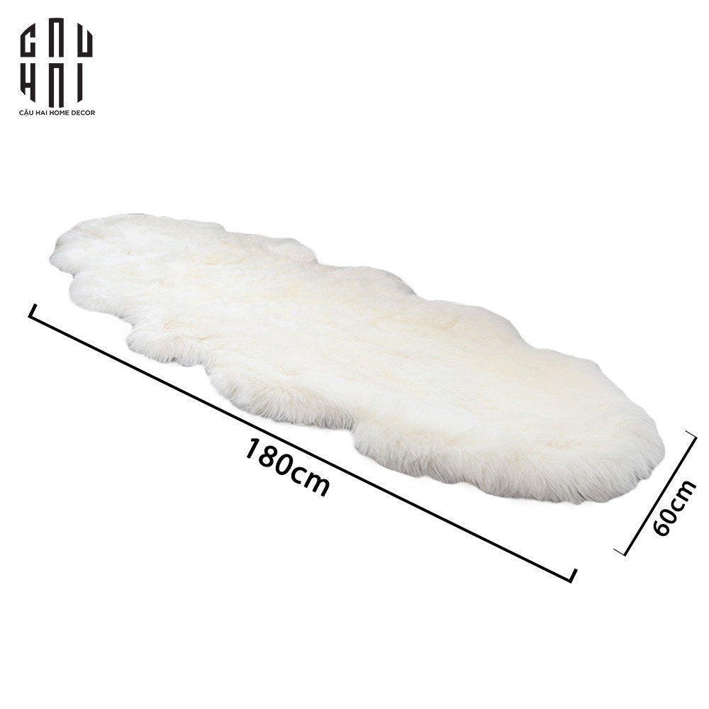 THẢM LÔNG TUYẾT EVERTON WHITE SNOW 1M8 - CẬU HAI HOME DECOR