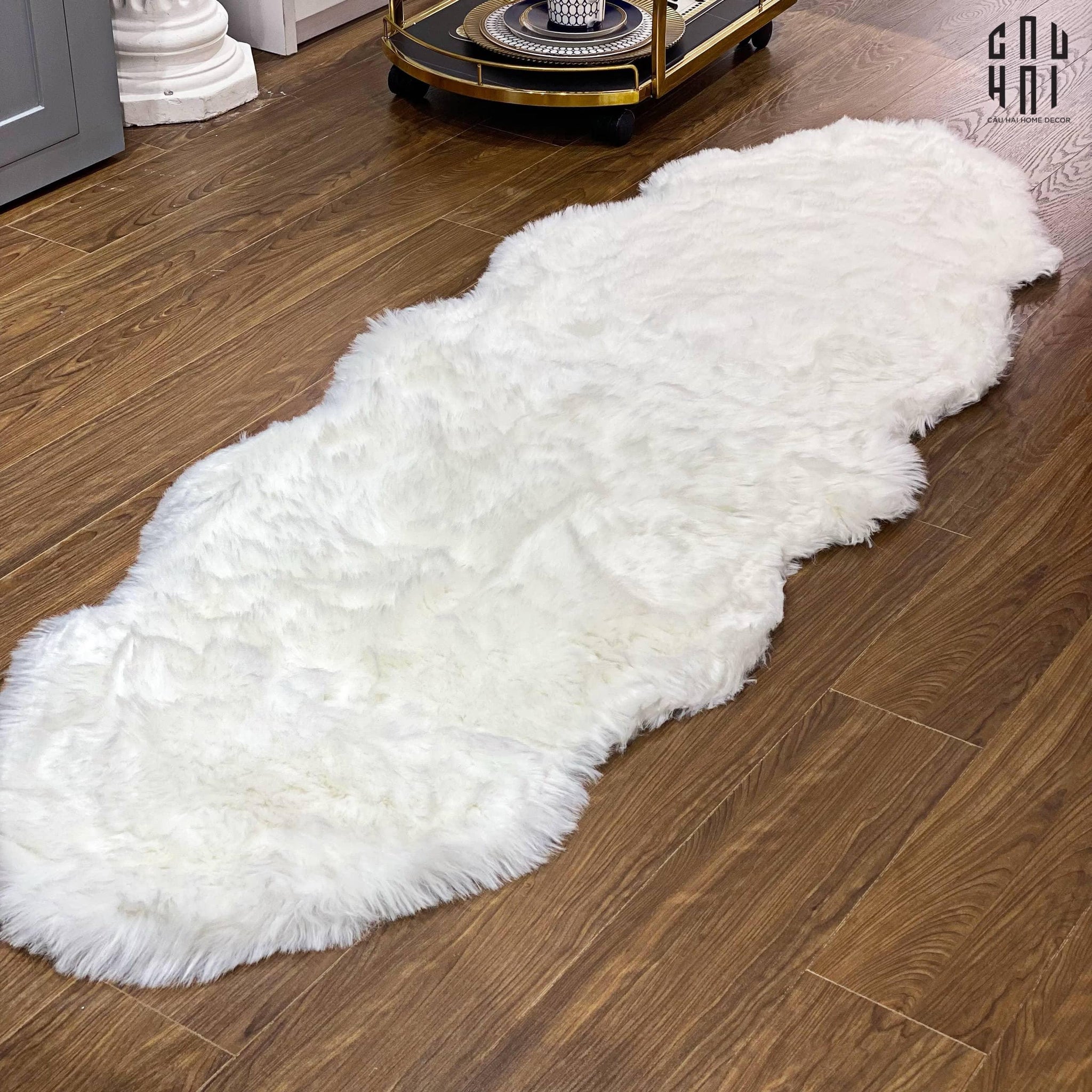 THẢM LÔNG TUYẾT EVERTON WHITE SNOW 1M8-CẬU HAI HOME DECOR