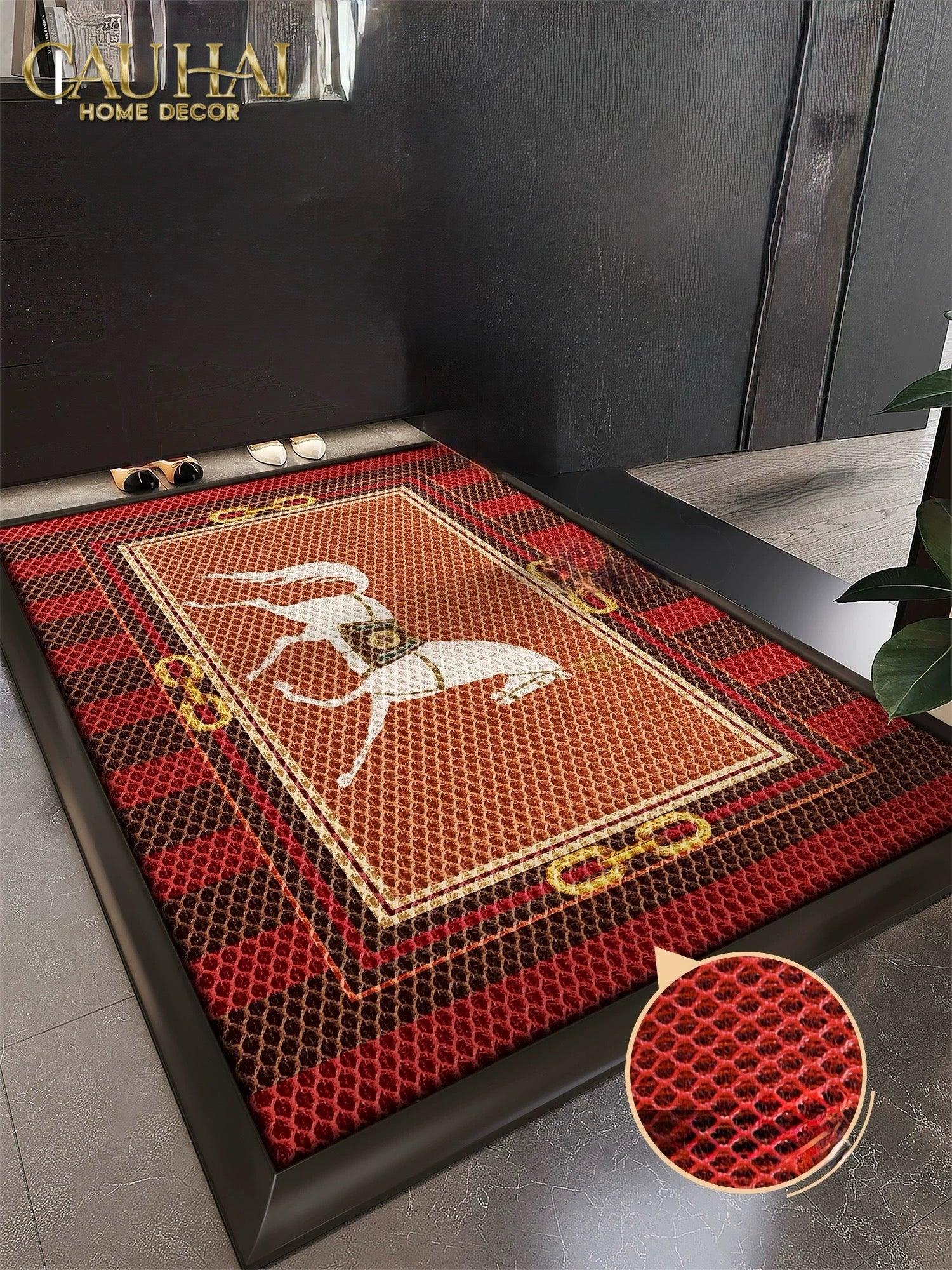 Thảm Ngăn Bụi Coil Fiber Đan Vòng 80x120 Ngựa Dây Cương - Héritage Équestre Harnais Anti-Dust 3D Mats-CẬU HAI HOME DECOR