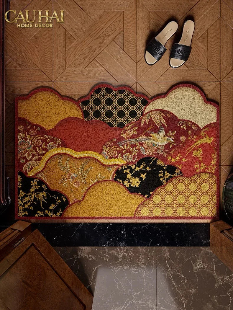 Thảm Ngăn Bụi Sợi Cao Su Đan 80x120 Cloud of Crimson Peak-CẬU HAI HOME DECOR