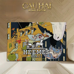 Thảm Ngăn Bụi Sợi Cao Su Đan Vòng 60X90 - Les Rêveries Parisiennes-THẢM TRẢI SÀN-CẬU HAI HOME DECOR