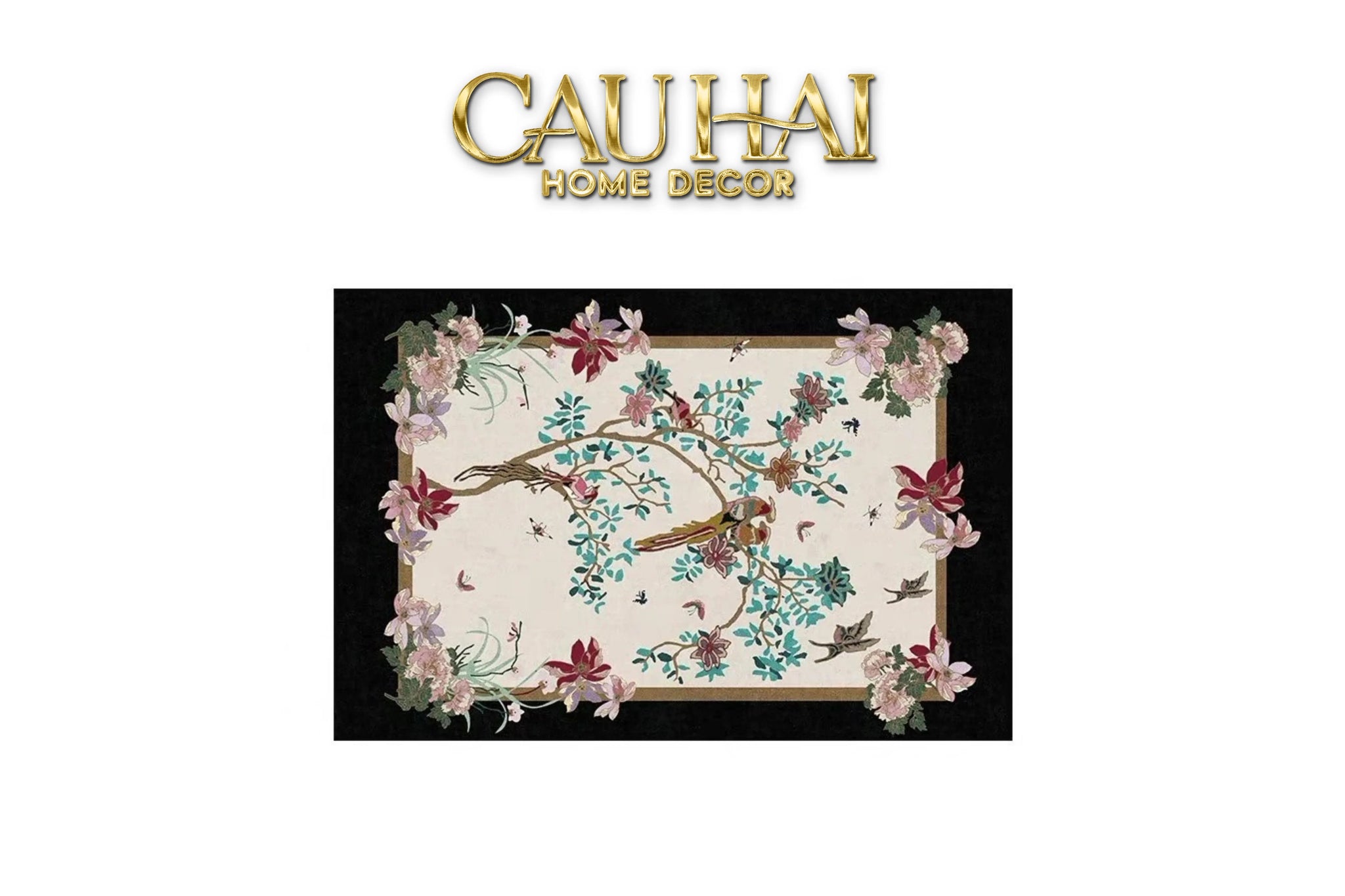 Thảm Trải Sàn Nhung Bỉ 140X200/160X230 - Nocturne Avian Impériale Rectangular-THẢM TRẢI SÀN-CẬU HAI HOME DECOR