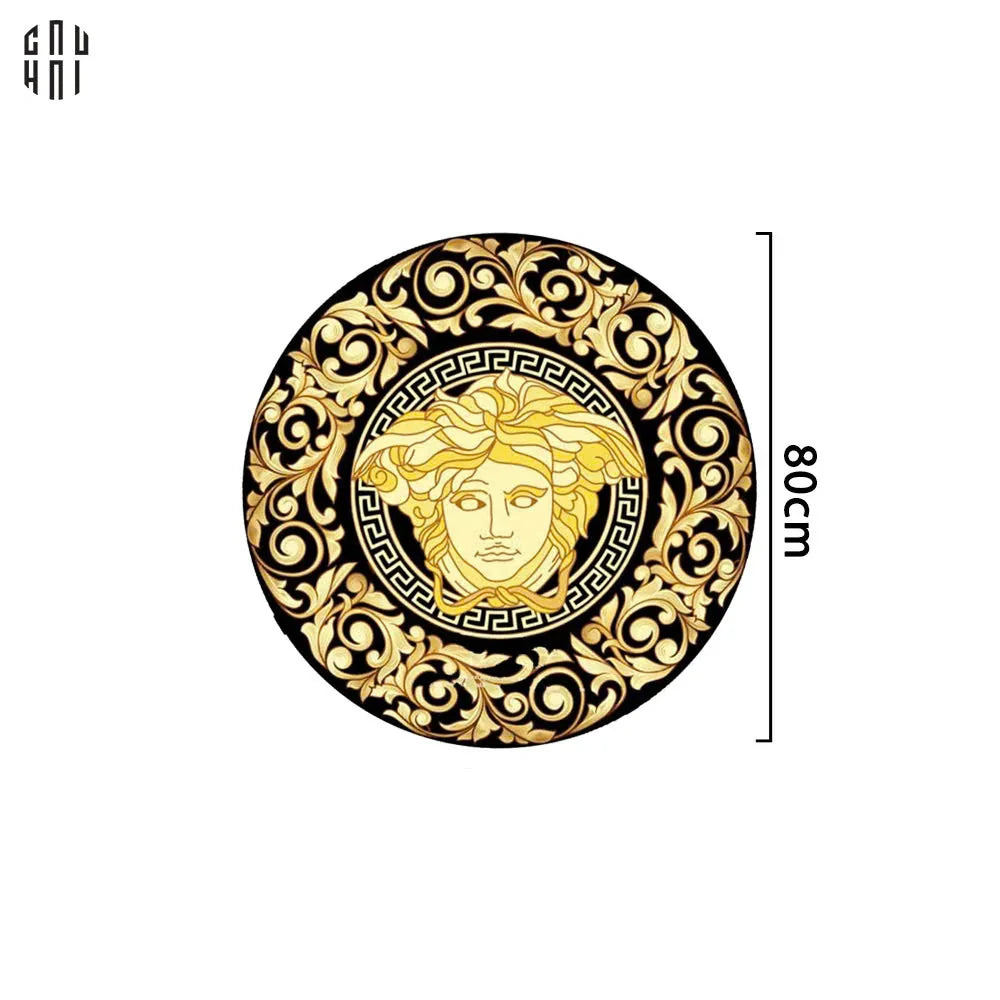 THẢM TRÒN D80 TRẢI SÀN NHUNG BỈ - ROUND CARPET BAROQUE - MEDUSA FASCINATION