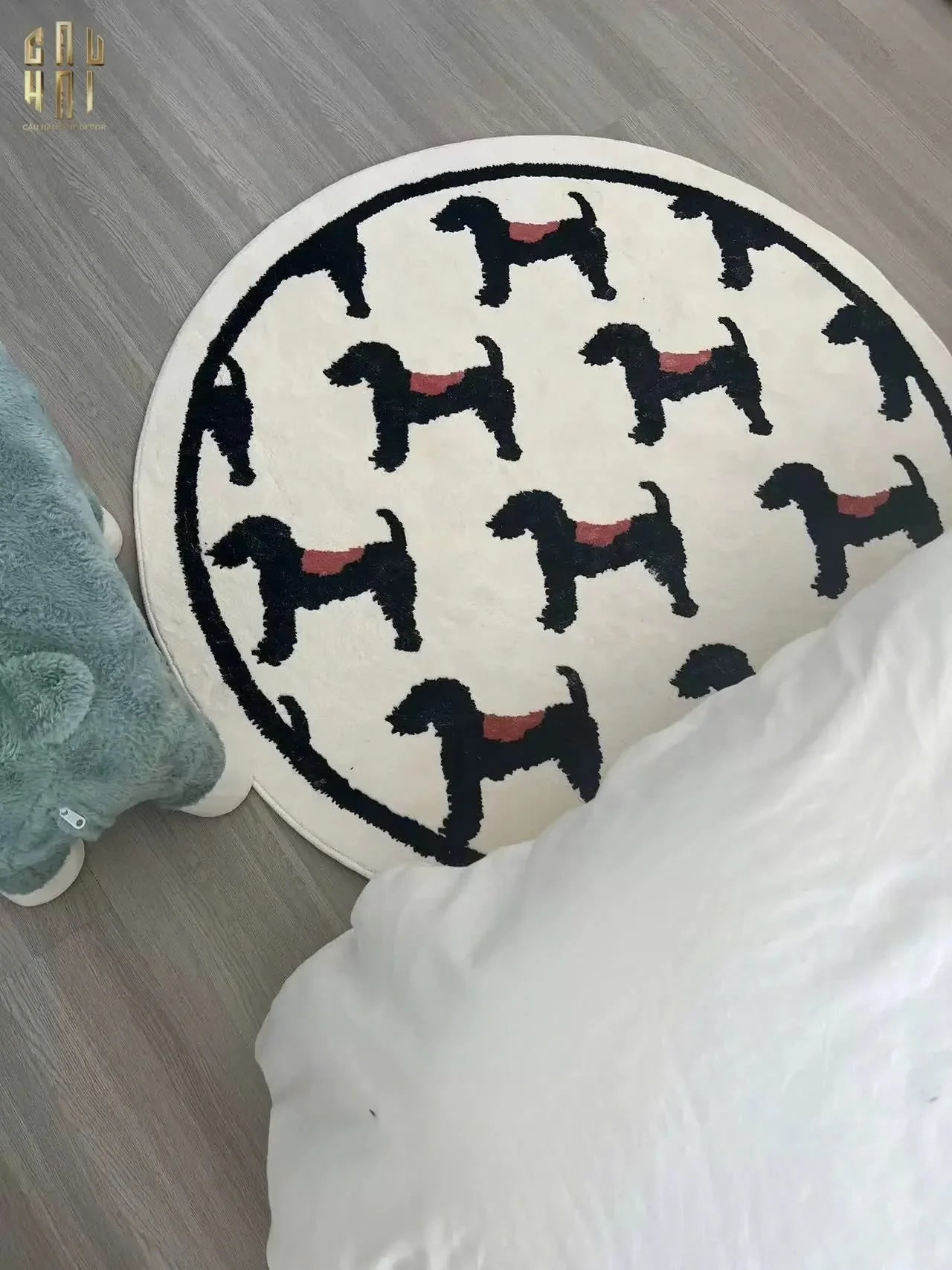 Thảm Tròn Dệt Kim D120/160 - Noble Caniche-THẢM TRÒN - THẢM BED-CẬU HAI HOME DECOR