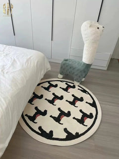 Thảm Tròn Dệt Kim D120/160 - Noble Caniche-THẢM TRÒN - THẢM BED-CẬU HAI HOME DECOR