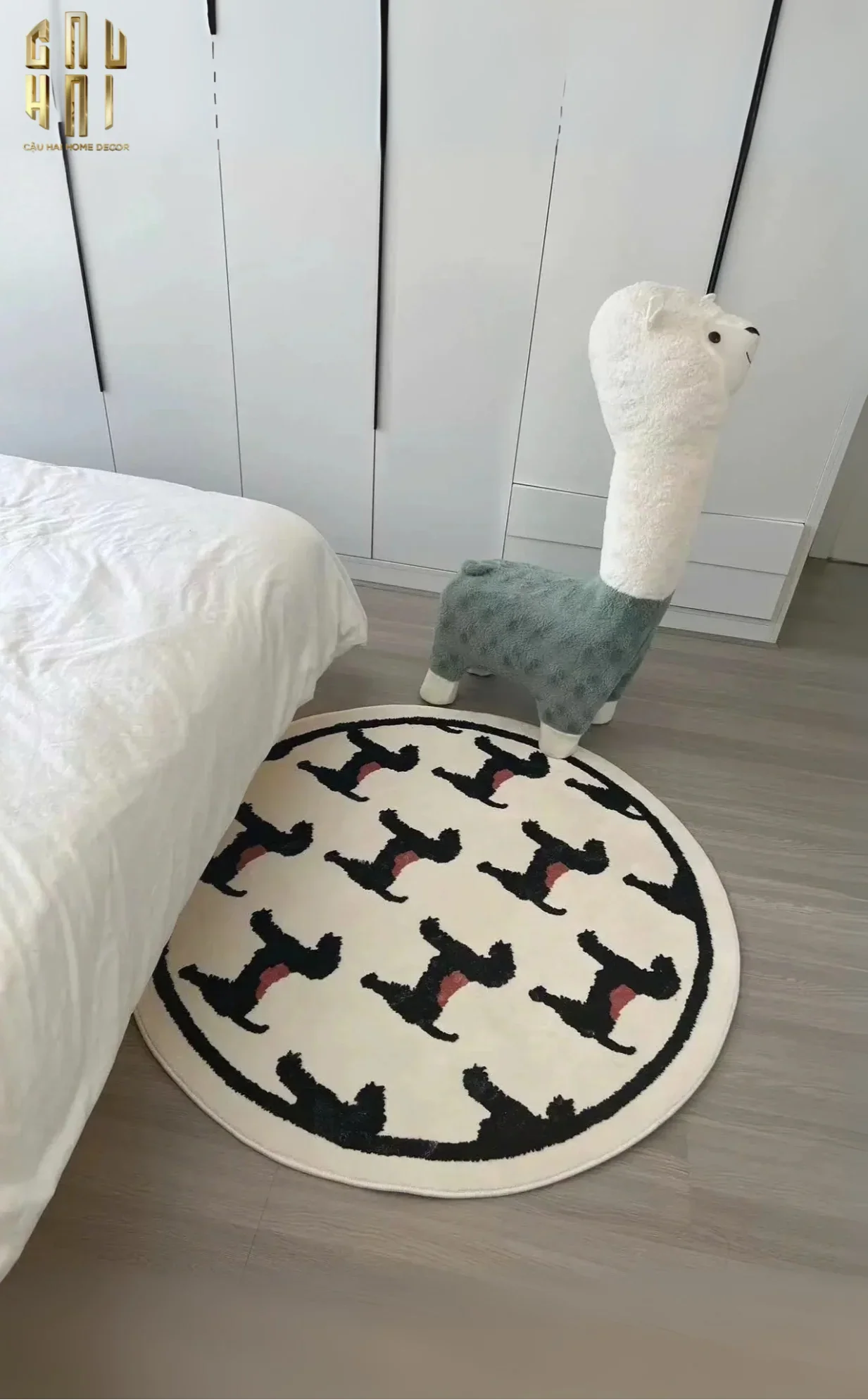 Thảm Tròn Dệt Kim D120/160 - Noble Caniche-THẢM TRÒN - THẢM BED-CẬU HAI HOME DECOR