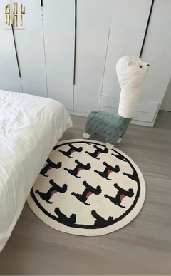 Thảm Tròn Dệt Kim D120/160 - Noble Caniche-THẢM TRÒN - THẢM BED-CẬU HAI HOME DECOR