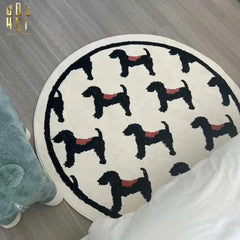 Thảm Tròn Dệt Kim D120/160 - Noble Caniche-THẢM TRÒN - THẢM BED-CẬU HAI HOME DECOR