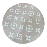 Thảm Tròn Dệt Kim -  Le Beige Fleur de Monogram D100/120