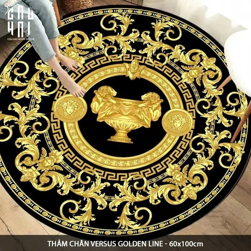 Thảm Tròn Nhung Bỉ D100 - Ronde Carpet Barocco - La Coupe Des Dieux-CẬU HAI HOME DECOR