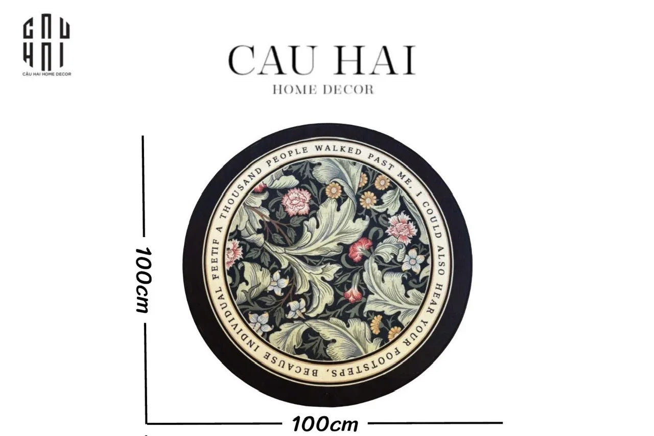 THẢM TRÒN NHUNG BỈ D100 - ROUND CARPET BOTANICA