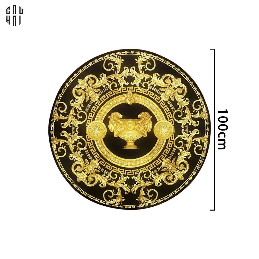 THẢM TRÒN NHUNG BỈ D100 TRẢI SÀN - ROUND CARPET GIANNI VERS. BAROQUE - POWER. &. LOYALTY