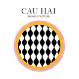 Thảm Tròn Nhung Bỉ D120 - Illusion Circle - CẬU HAI HOME DECOR