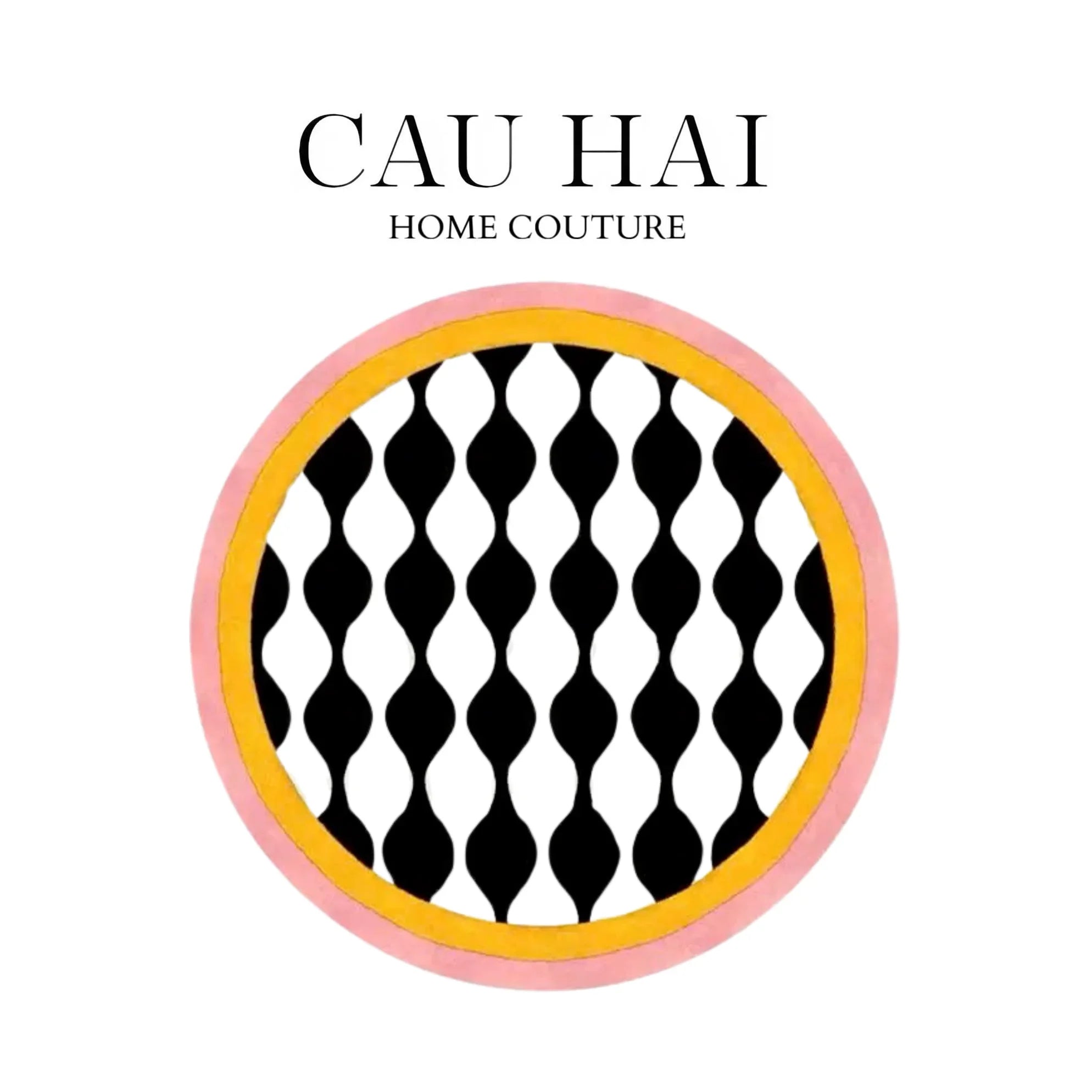 Thảm Tròn Nhung Bỉ D120 - Illusion Circle - CẬU HAI HOME DECOR