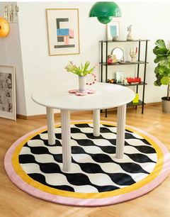 Thảm Tròn Nhung Bỉ D120 - Illusion Circle-CẬU HAI HOME DECOR