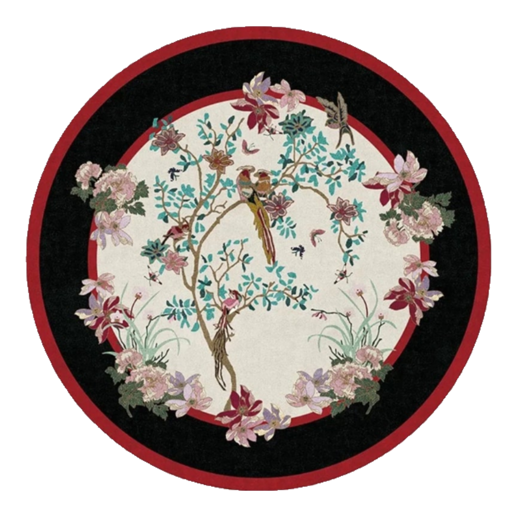 Thảm Tròn Nhung Bỉ D160 - Nocturne Avian Impériale Rectangular