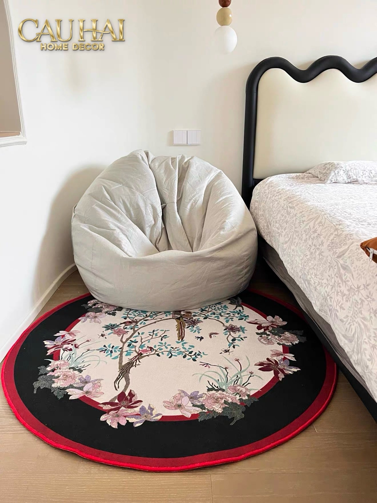 Thảm Tròn Nhung Bỉ D160 - Nocturne Avian Impériale Rectangular - CẬU HAI HOME DECOR