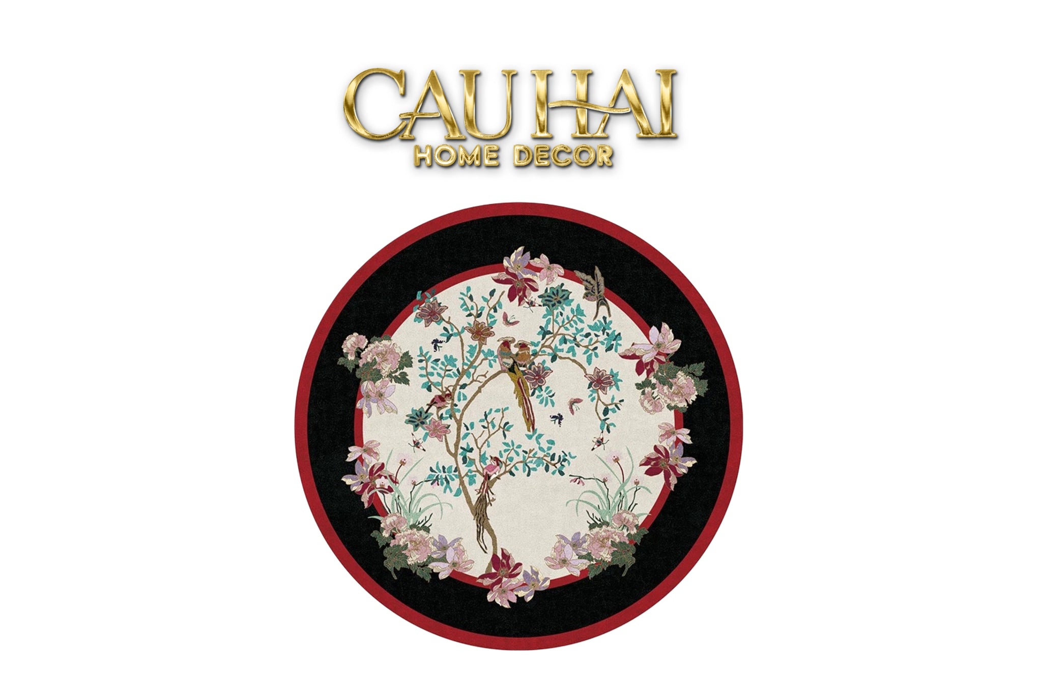 Thảm Tròn Nhung Bỉ D160 - Nocturne Avian Impériale Rectangular - CẬU HAI HOME DECOR