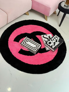 Thảm Tròn Sợi Dệt D100 - "Blackpink" Allure Limitée Édition-THẢM TRÒN-CẬU HAI HOME DECOR