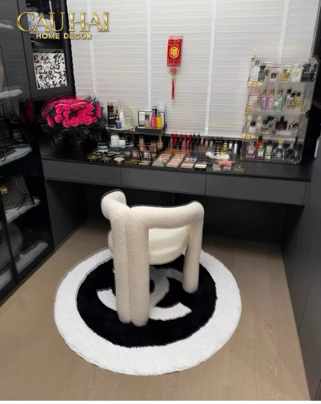 Thảm Tròn Sợi Dệt D100 - Blanche Iconique Coco Spéciale Édition-THẢM TRÒN - THẢM BED-CẬU HAI HOME DECOR