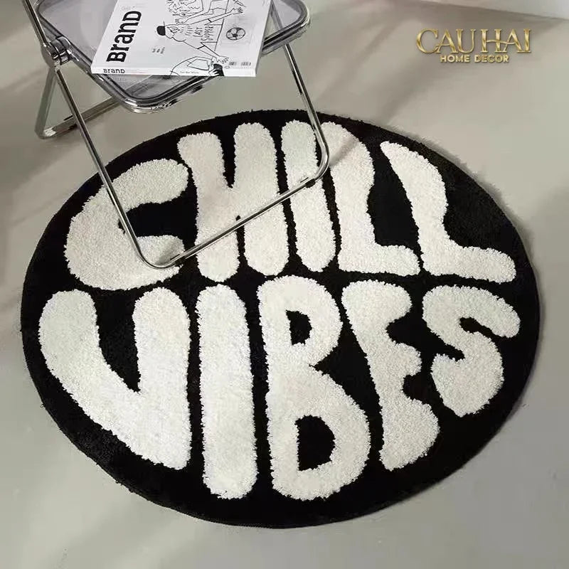 Thảm Tròn Sợi Dệt D80/100 - Chill Vibes-CẬU HAI HOME DECOR