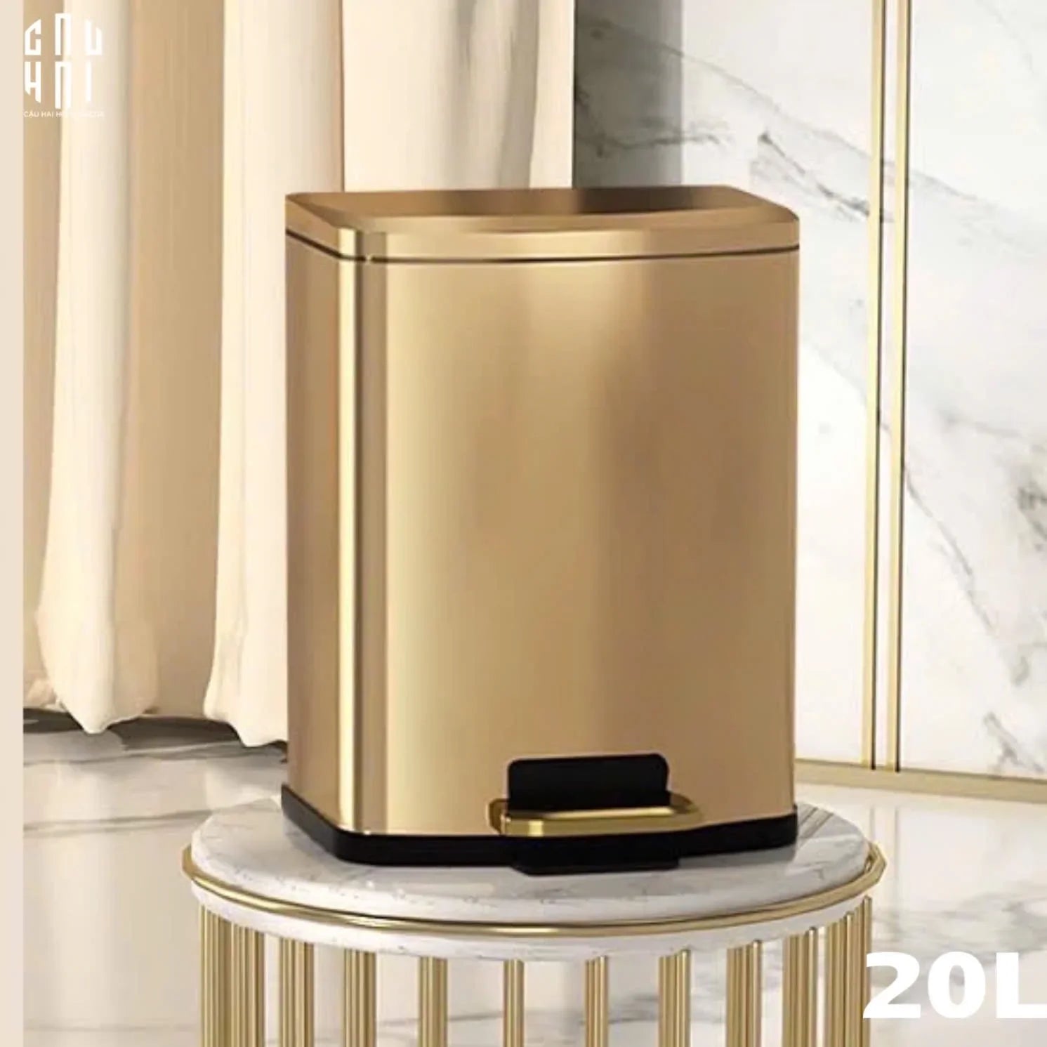 Thùng Rác 20L Cao Cấp Golden Elite Premium-Thùng Rác-CẬU HAI HOME DECOR