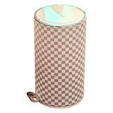 Thùng Rác Bọc Da Cao Cấp 15L - Damier Blanc L Class Trash Bin - Cậu Hai Home Decor