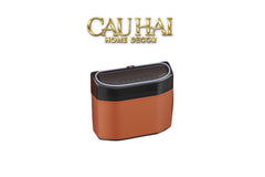 Thùng Rác Bọc Da Car Mini Bin - Cognac-CẬU HAI HOME DECOR