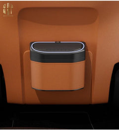 Thùng Rác Bọc Da Car Mini Bin - Cognac-Thùng Rác-CẬU HAI HOME DECOR
