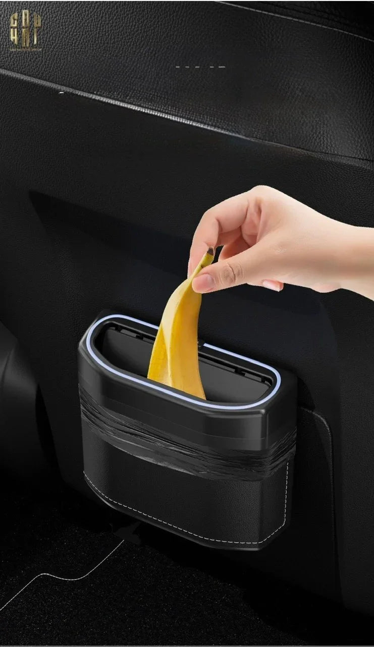 THÙNG RÁC BỌC DA CAR MINI BIN - NOIR