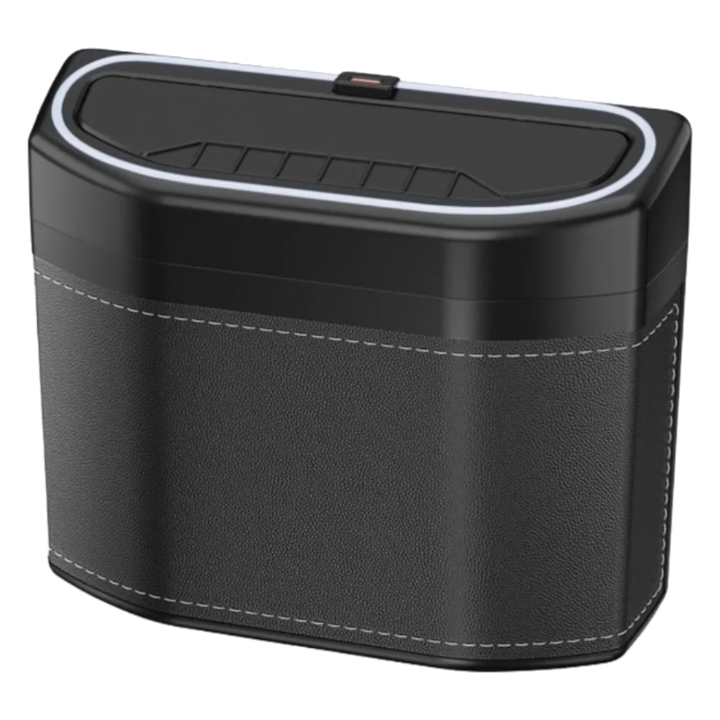 Thùng Rác Bọc Da Car Mini Bin - Noir-Thùng Rác-CẬU HAI HOME DECOR