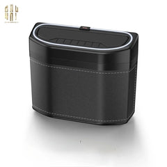 Thùng Rác Bọc Da Car Mini Bin - Noir-Thùng Rác-CẬU HAI HOME DECOR