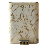 Thùng Rác Bọc Da Đạp Chân Thép Marble Silencieux Ivory 25L-CẬU HAI HOME DECOR-CẬU HAI HOME DECOR
