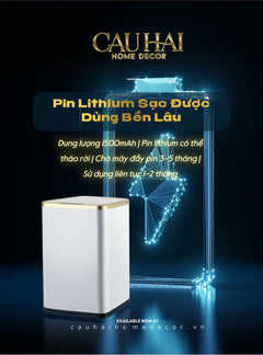 Thùng Rác Cảm Biến Vuông - Gold Ligne Hybrid Trash Cans 15L-CẬU HAI HOME DECOR