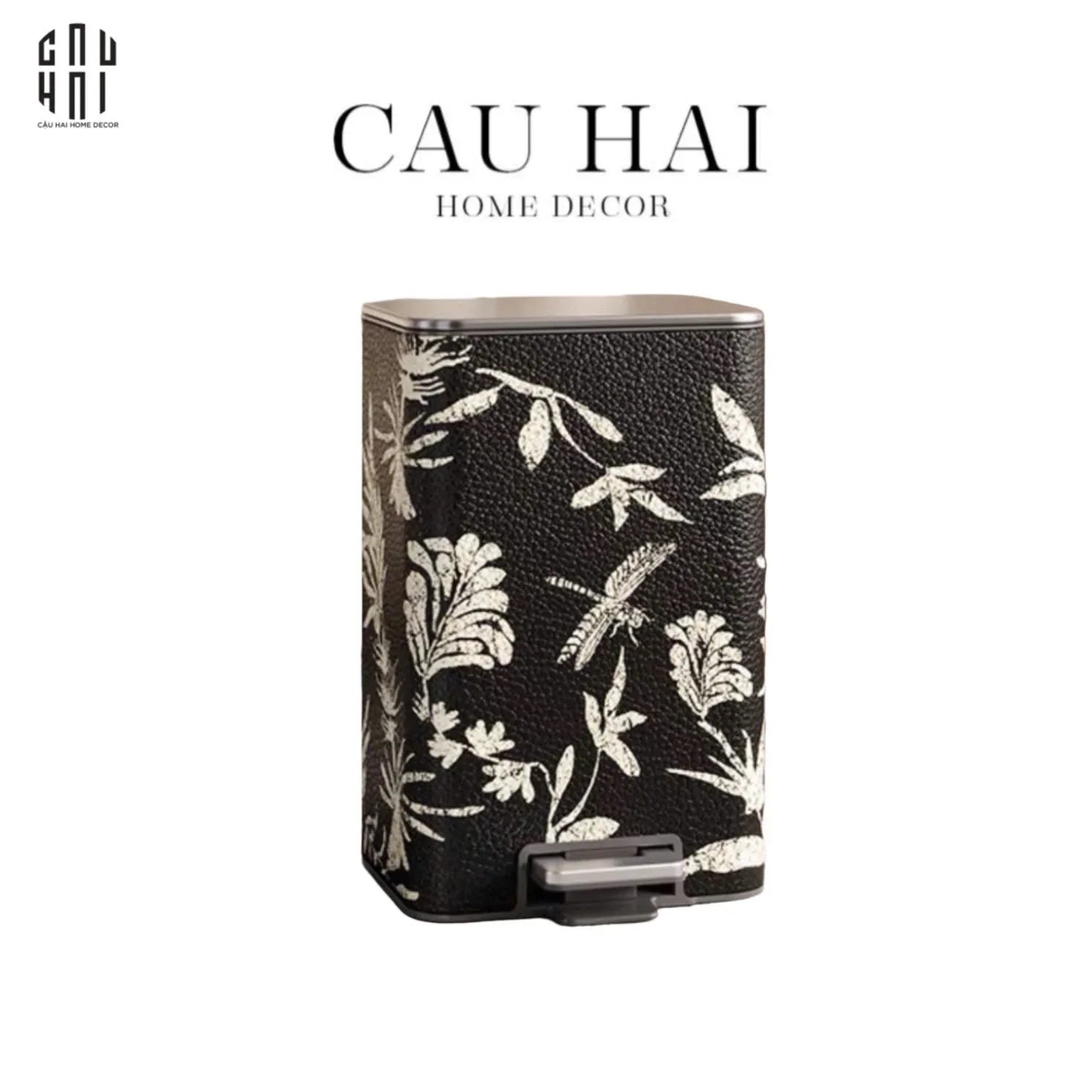 THÙNG RÁC CAO CẤP BỌC DA DRAGONFLY 15L
