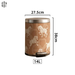 Thùng Rác Da Les Cavaliers Blancs Impériaux 14L - Brun Up-Thùng Rác-CẬU HAI HOME DECOR