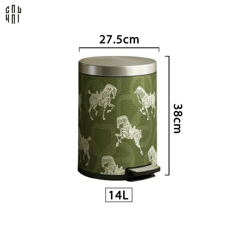 Thùng Rác Da Les Cavaliers Blancs Impériaux 14L - Vert Up-Thùng Rác-CẬU HAI HOME DECOR